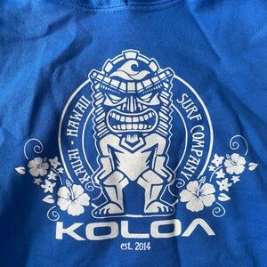 Koloa youth medium hoodie royal blue